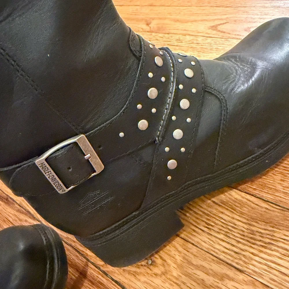 Harley-Davidson Black Textured Footwear - Picture 7 of 16